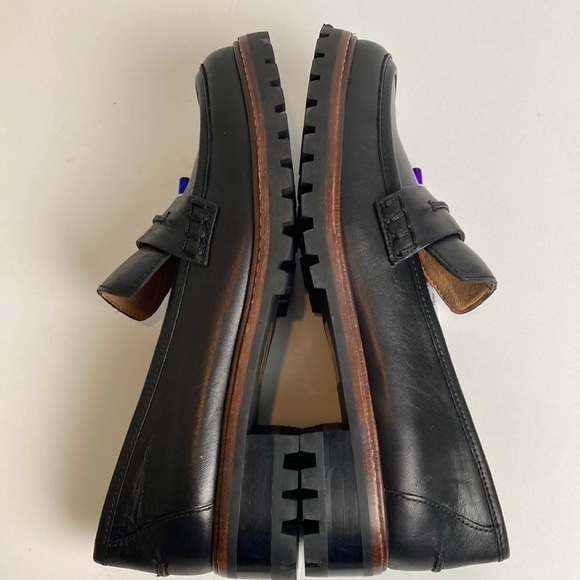 Madewell | Shoes | Madewell The Bradley Lugsole Loafer In  Madewell Elinor Black Leather Loafer Shoe Sz 6 NWOT Dark Academia Office Preppy